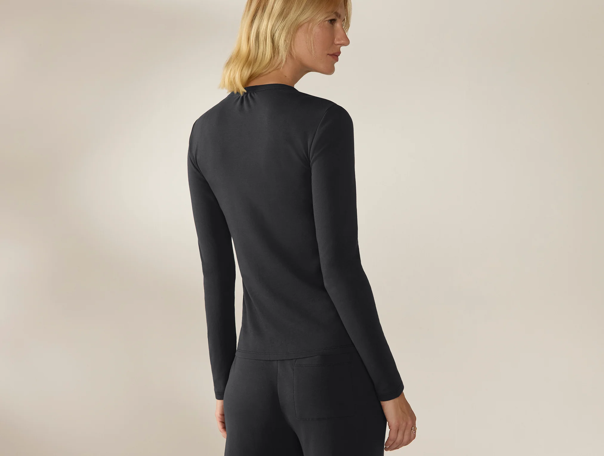 Women's Pima Organic Knit Henley - Image 3