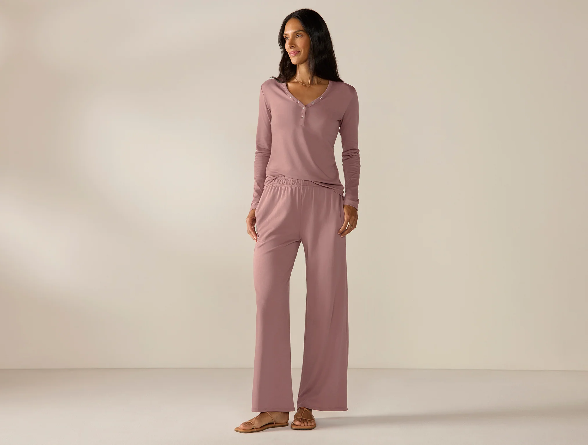 Women's Pima Organic Knit Henley - Image 4