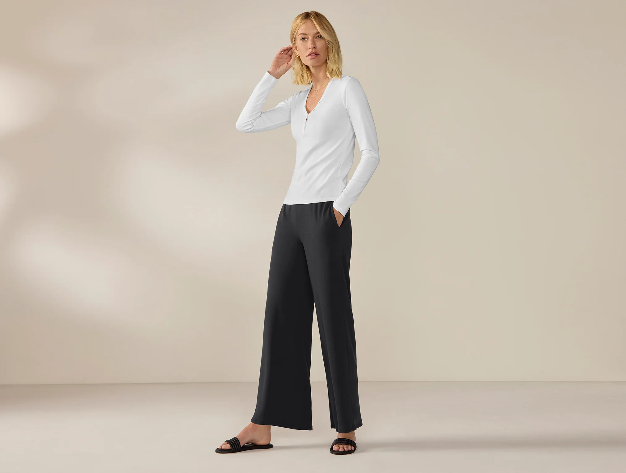 Women's Pima Organic Knit Henley - Image 5