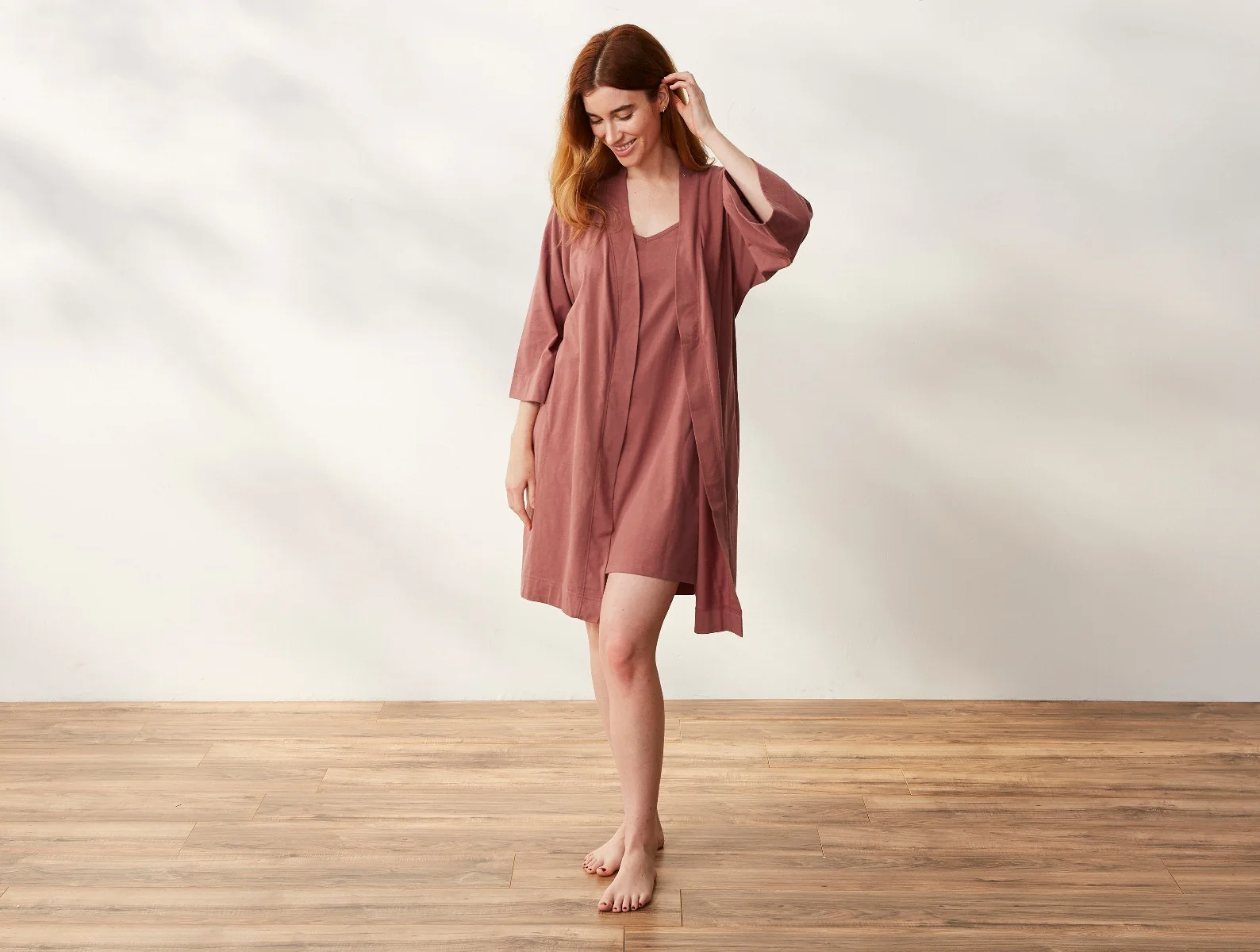 Women's Solstice Organic Short Robe - Renewed - Image 4