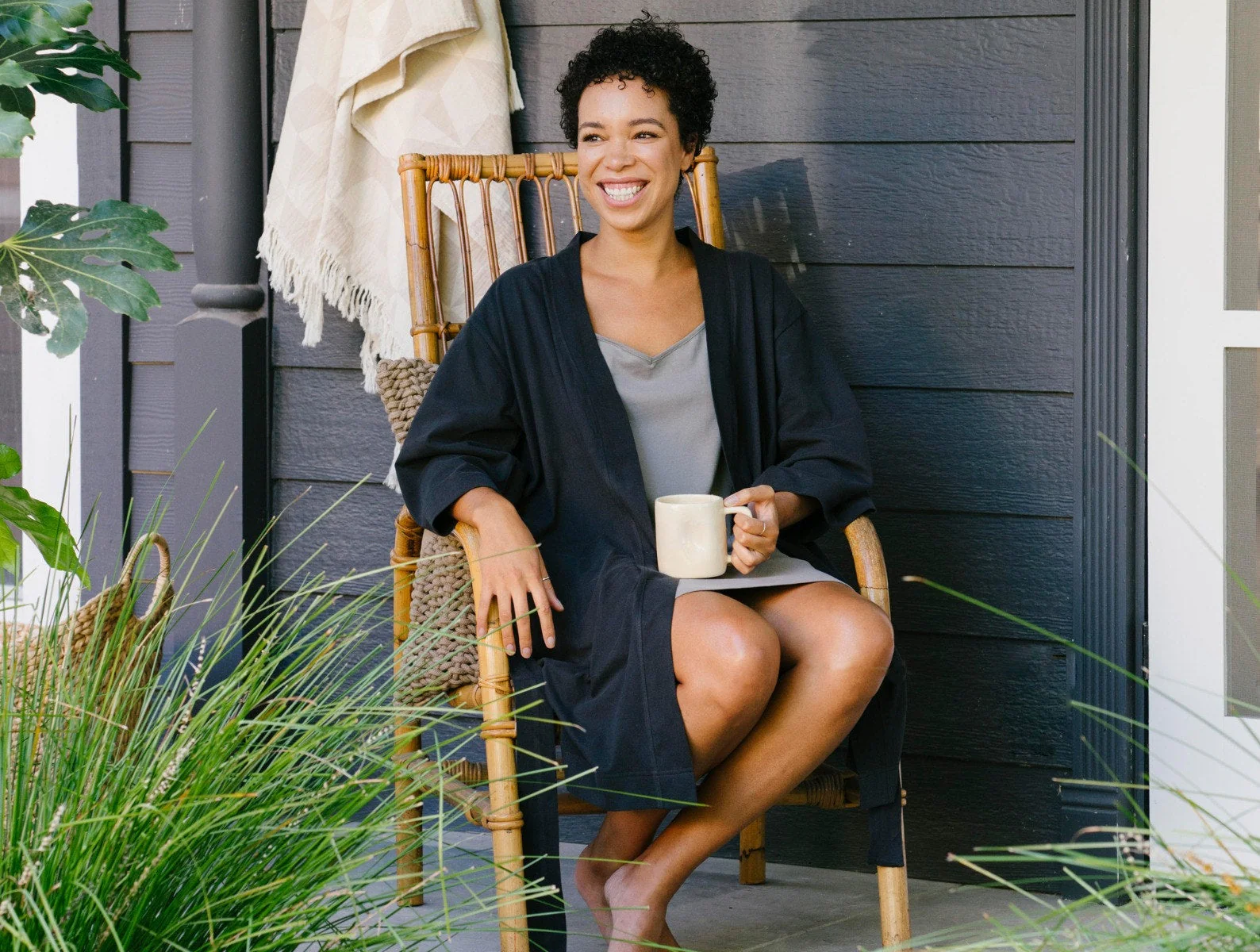 Women's Solstice Organic Short Robe - Renewed - Image 4